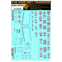 Load image into Gallery viewer, HGW 1/32 Japanese A6M2 Zero Stencils  232015