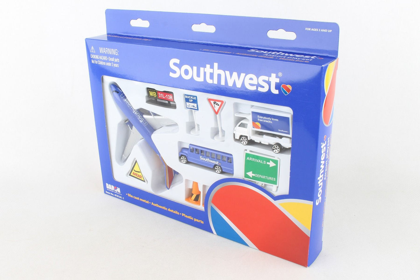 Daron Playset Southwest Airlines Airport Play Set (New Colors) RT8181-1