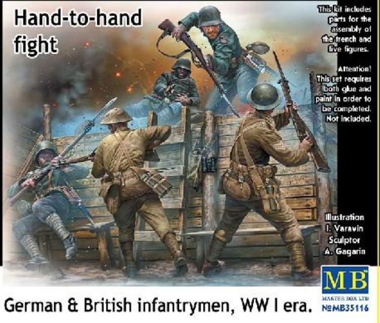 MasterBox 1/35 German & British Hand To Hand Infantrymen 35116