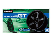 Load image into Gallery viewer, Aoshima 1/24 Rim &amp; Tire Set ( 35) Advan racing GT 19&quot; 05330