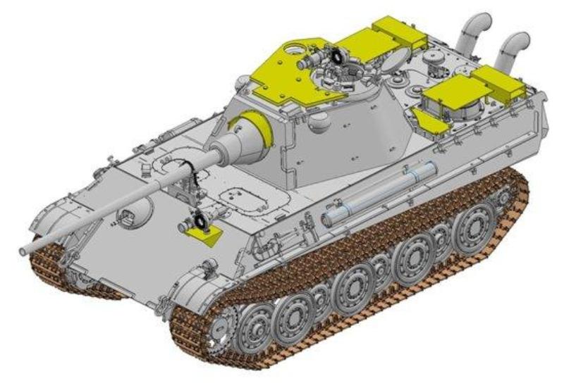 Dragon 1/35 German Panther Ausf F Night Sights Air Defense Armor 6917