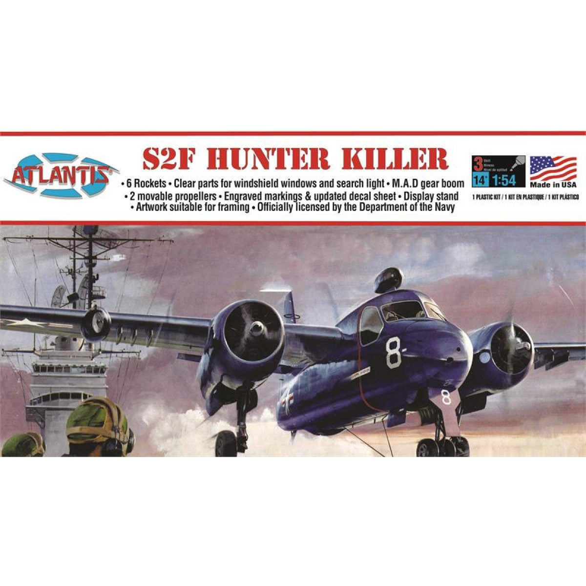 Atlantis 1/54 US Navy Grumman S2F Hunter Killer A145