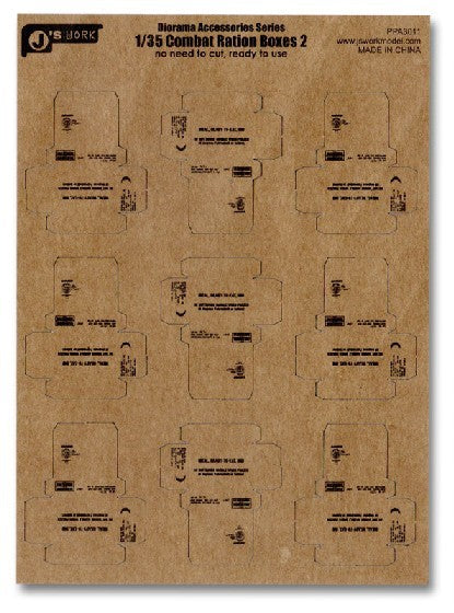 J's Work 1/35 US Combat Ration Boxes 2 PPA3011