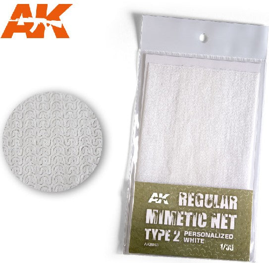 AK Interactive AK8063 Regular Mimetic Net Type 2 Personalized White