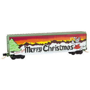 Micro-Trains MTL N Burlington Northern Weathered 50' Box Car Christmas 03844200 BSB-26