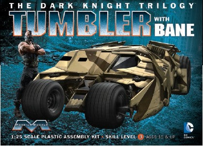 Moebius 1/25 Batman Batmobile Tumbler W/ Bane Figure Plastic Kit MOE967