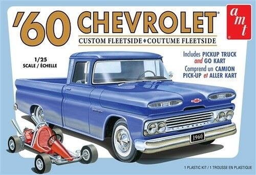 AMT 1/25 Chevrolet Custom Fleetside Pickup Truck 1960 w/ Go kart AMT1063