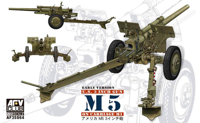 AFV Club 1/35 US M5 3 Inch Gun on M1 Carriage 35S64 – Burbank's