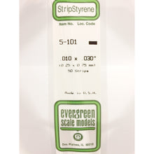 Load image into Gallery viewer, Evergreen 101 Styrene Plastic Strips 0.010&quot;x 0.030&quot; x 14&quot;  (10)