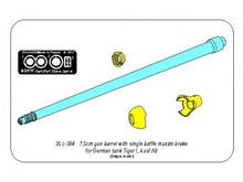Load image into Gallery viewer, Aber 1/35 German 75mm Barrel w/ Single Baffle Muzzle Brake Tiger I H2 35 L-304