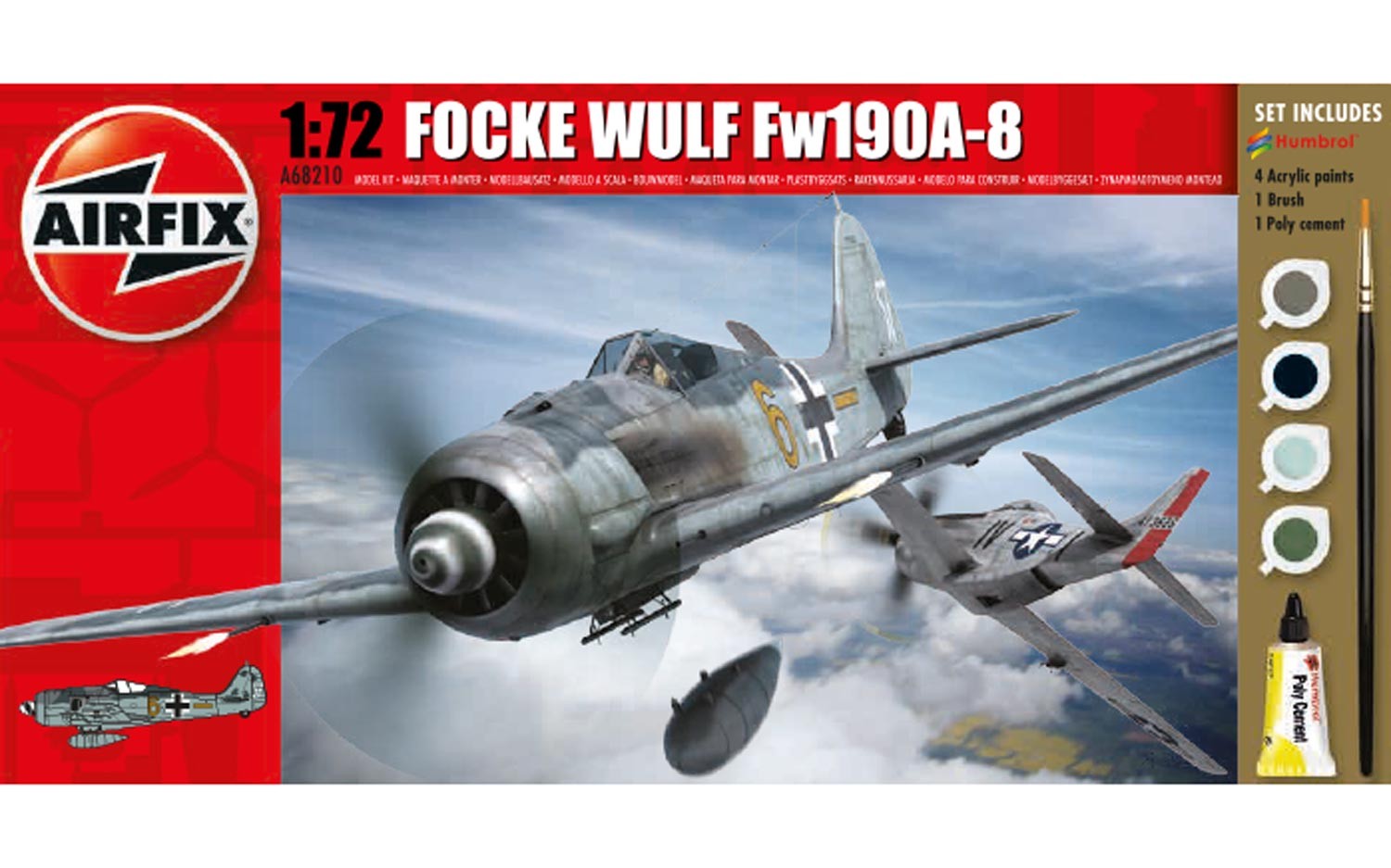 Maquette Avion Focke Wulf Fw190D 1/72 Airfix - Kit Neuf à Monter, Référence A50082