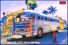 Load image into Gallery viewer, Roden 1/35 1947 PD-3751 Greyhound Silverside Bus Plastic Model Kit 816
