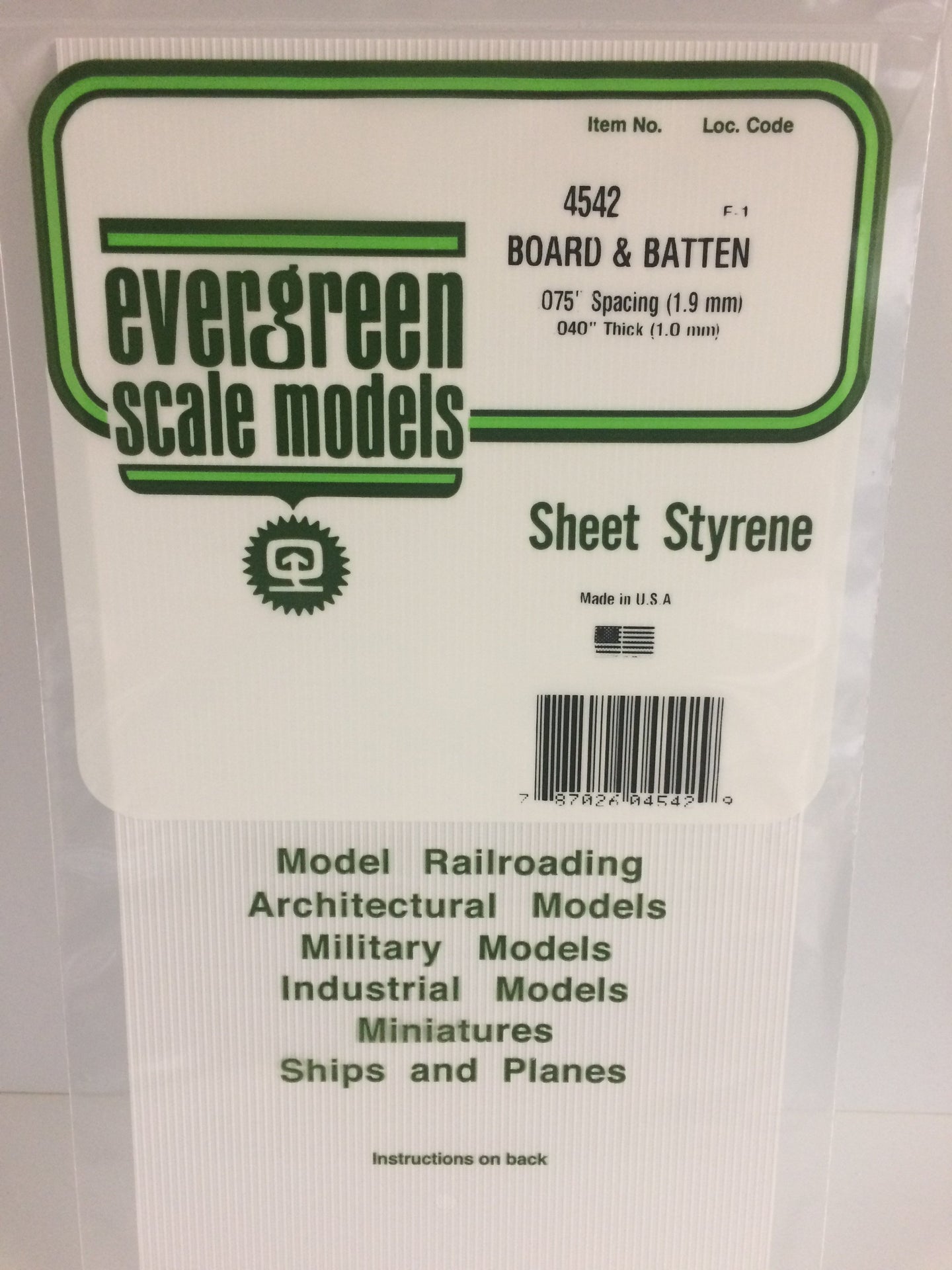 Evergreen 4542 Board & Batten 0.075