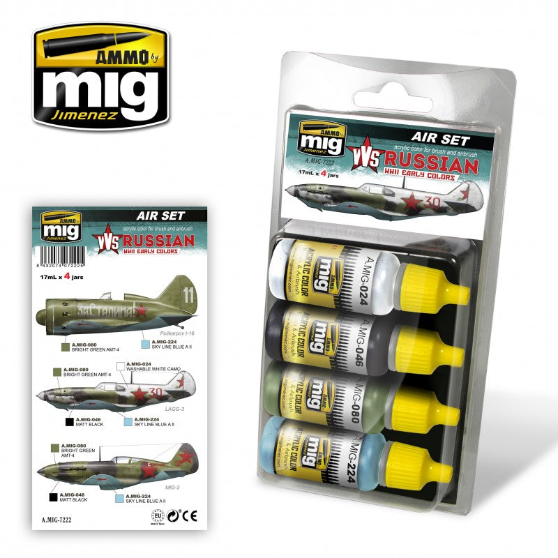 Ammo by Mig AMIG7222 Russian Early WWII  Colors Paint Set