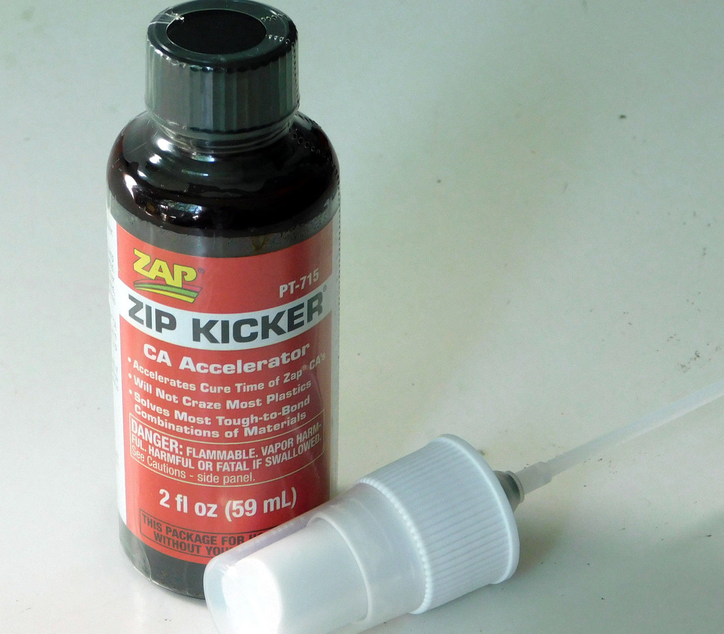 Pacer PT715 Zip Kicker Accelerator for CA Glue (Pump Bottle) 2oz