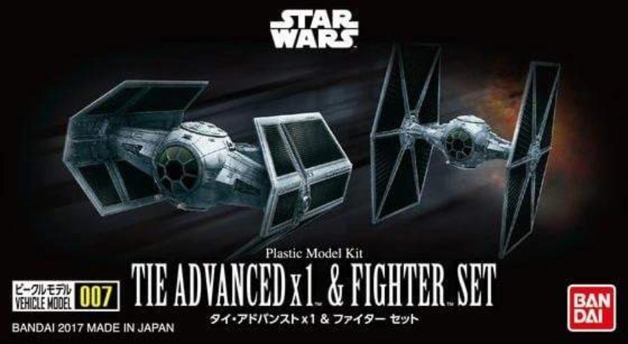 Bandai Star Wars Vehicle Model 007 Tie Advanced & Fighter Set 5064110