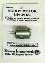 Load image into Gallery viewer, Stevens SVM-280 Hobby Motor 1.5v/3vDC 4600/9200 rpm