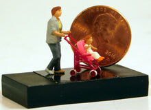 Load image into Gallery viewer, Preiser 1/87 HO Woman With Buggy Stroller Figure Set 28079