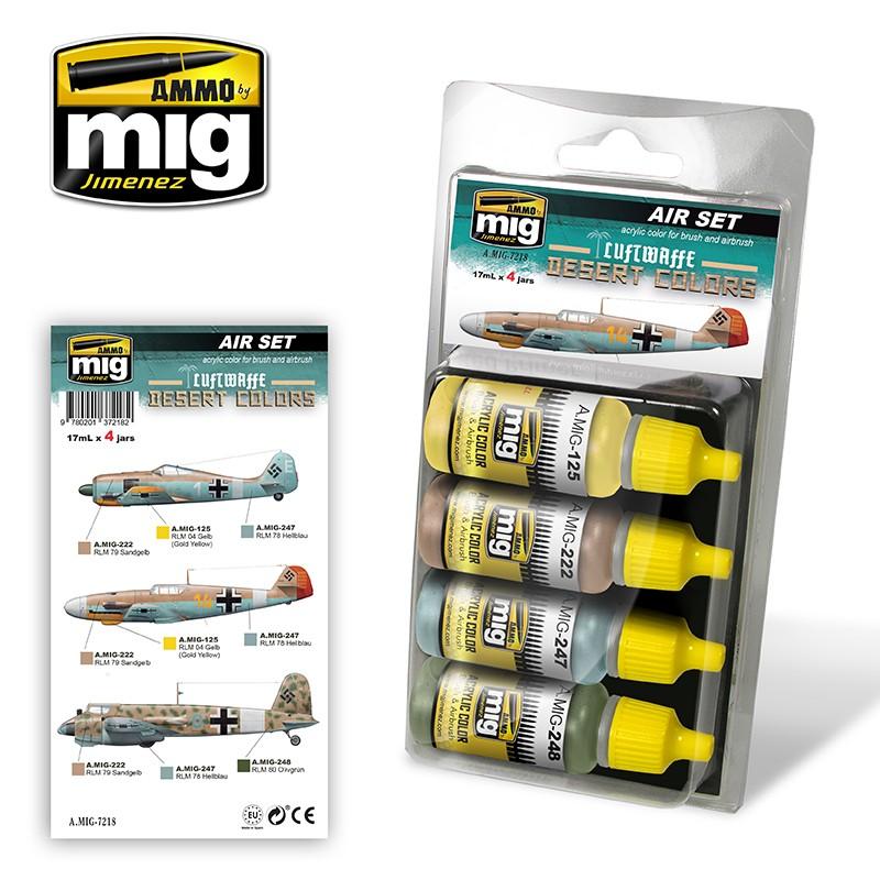 Ammo by Mig AMIG7218 Luftwaffe WWII Desert Colors Paint Set