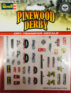 Revell Pinecar Pinewood Derby Race Sponsors Dry Transfer Decals RMXY8673