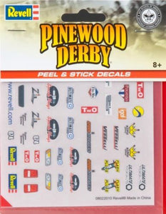 Revell Pinecar Pinewood Derby Race Sponsors Peel & Stick Decals RMXY8678