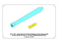 Load image into Gallery viewer, Aber 1/35 French 47mm and MG Armament For Somua 35 L-193'
