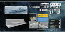 Load image into Gallery viewer, Flyhawk Models 1/700 German DKM U-48 U-Boat Type VII B w/ Dock FH1101