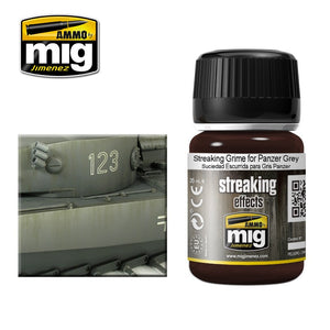 Ammo by Mig AMIG1202 Streaking Effects, Streaking Grime For Panzer Grey