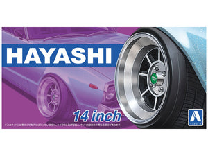 Aoshima 1/24 Rim & Tire Set ( 20) Hayashi 14" 05259