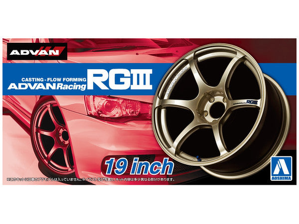 Aoshima 1/24 Rim & Tire Set ( 34) Advan Racing RGIII 19