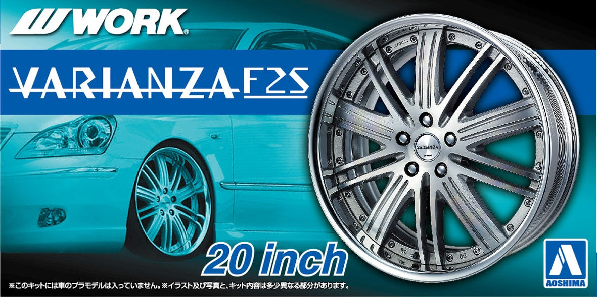 Aoshima 1/24 Rim & Tire Set ( 50) Work Varianza F25 20