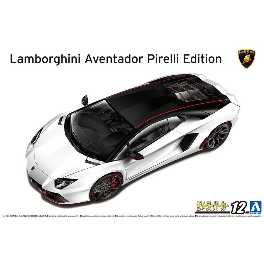 Aoshima 1/24 Lamborghini Aventador Pirelli Edition 06121