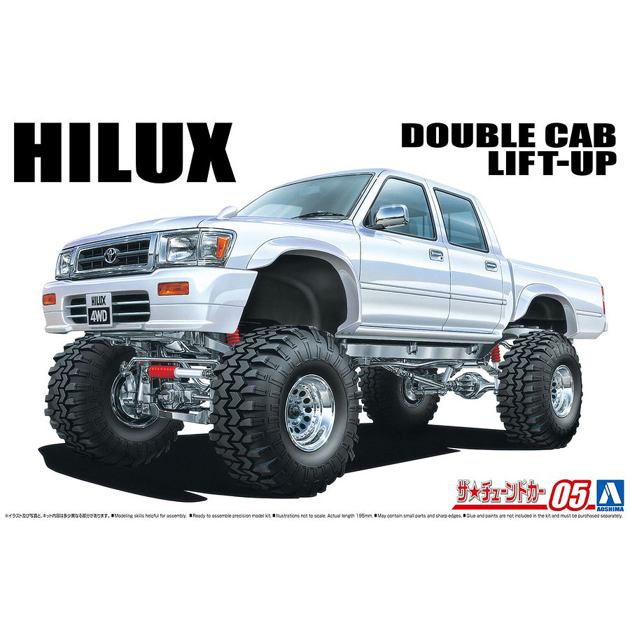 Aoshima 1/24 Toyota Hilux Double Cab Lift Up Pickup Truck