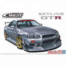Load image into Gallery viewer, Aoshima 1/24  Nissan Skyline GT-R BNR34 C-West 2002 06690