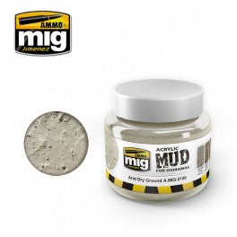 Ammo by Mig AMIG2100 Acrylic Mud for Dioramas Arid Dry Ground 250 ml.