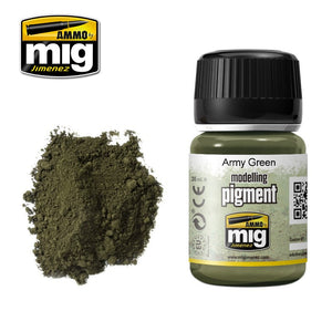 Ammo by Mig AMIG3019 Pigment, Army Green
