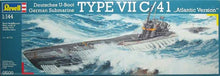 Load image into Gallery viewer, Revell 1/144 German Submarine TYPE VII C/41 Atlantic Version 05100
