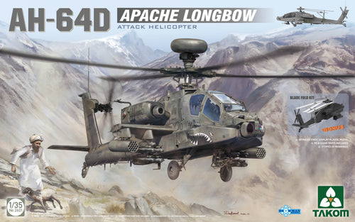 Takom 1/35 US AH-64D Apache Longbow Attack Helicopter 2601C OPEN BOX