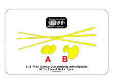 Load image into Gallery viewer, Aber 1/35 German 2m Aerials / Antennas with Ring Base (set of 3 pcs,) R-42'