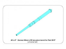 Load image into Gallery viewer, Aber 1/48 German 88mm L/56 Two-Piece Barrel 48 L-27'