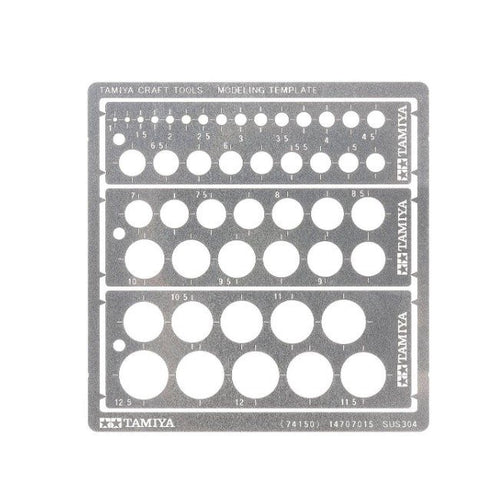 Tamiya 74150 Modeling Template Circles 1 to 12.5mm