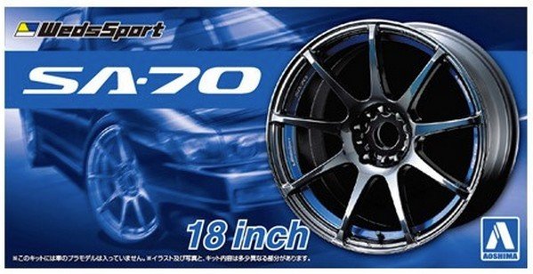 Aoshima 1/24 Rim & Tire Set (72) Weds Sport SA-70 18 Inch