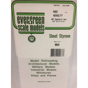 Evergreen 4083 Styrene Plastic Novelty 0.083"x 12"x 6" (1)