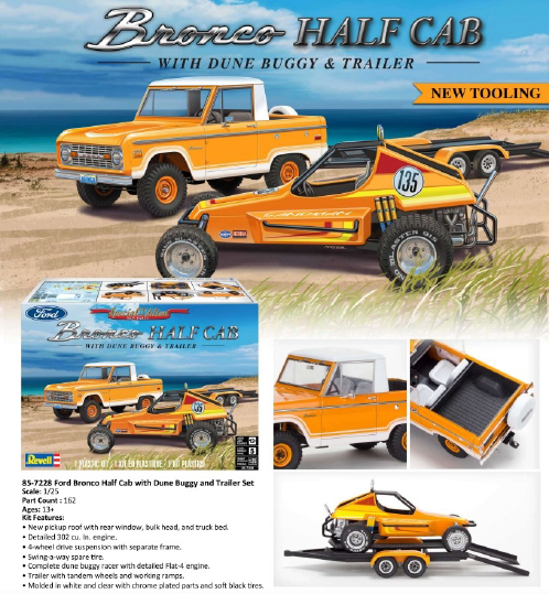 Revell 1/25 Ford Bronco Half Cab w/ Dune Buggy 7228