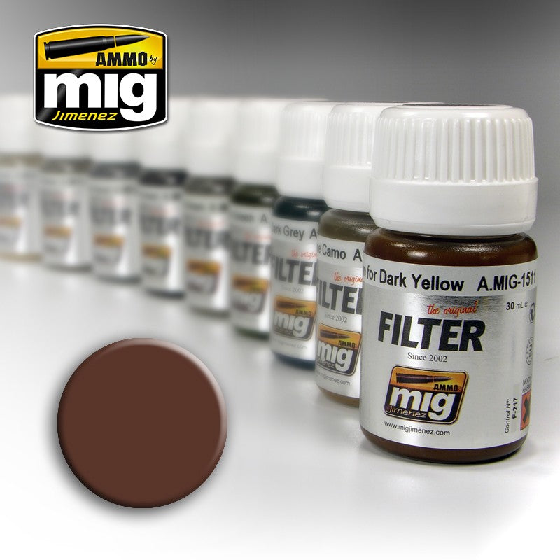 Ammo by Mig AMIG1500 Filter, Brown For White