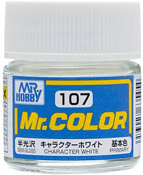 Mr. Hobby Mr. Color Lacquer C107 Semi-Gloss Character White C107 10ml