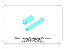 Load image into Gallery viewer, Aber 1/72 German 75mm KwK 37 L/24 barrel for Pzr III.AusfN Pnz IV AusfA-E 72 L-59