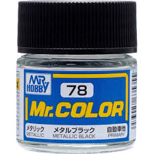 Mr. Hobby Mr. Color Lacquer C078 Metallic Black C78 10ml