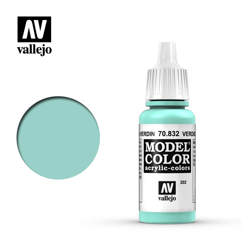 Vallejo Model Color (202) 70.832 Verdigris Glaze 17ml