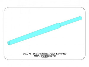 Aber 1/35 US 76.2mm M7 Barrel for M10 Tank Destroyer 35 L-74